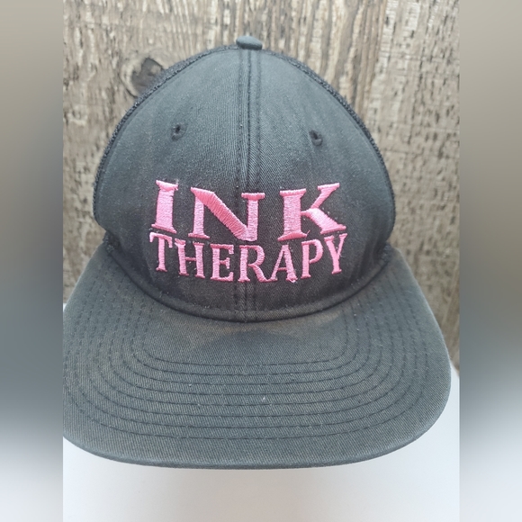 Otto Ink Therapy Black And Pink Mesh Snapback Adjustable Hat Cap Unisex One Size - Picture 1 of 9